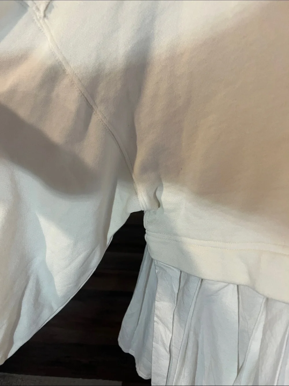 Free People Cream Pleated Mini Dress